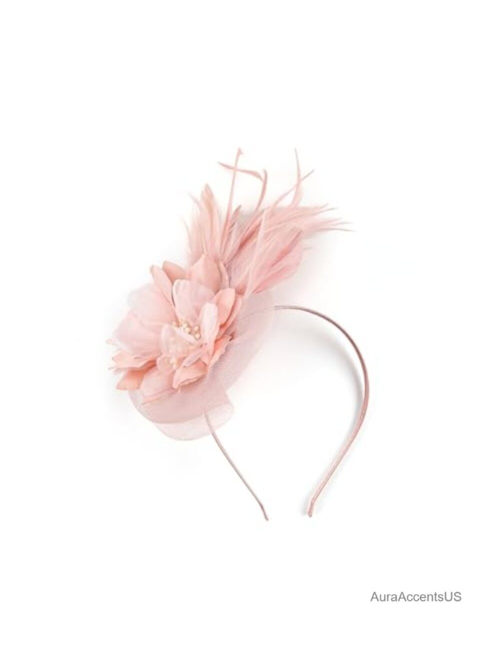 Women's Tea Party Fascinator Hair Clip with Feathers Derby Headband